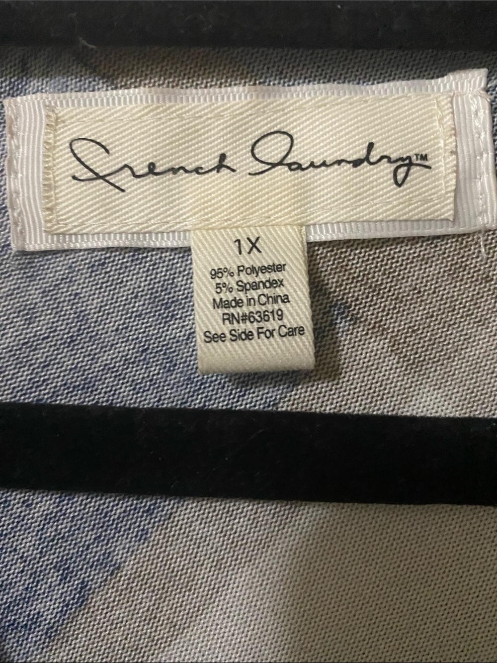 French Laundry Blue White and Brown Plaid Button Front Tunic - Picture 2 of 3